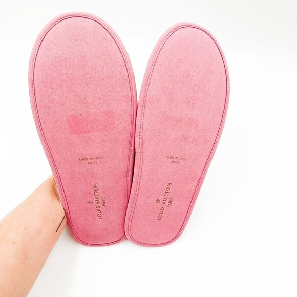 Louis Vuitton Suite Powder Pink Slippers Slides Satin Flat Mule 40-41 US 10-11 - Picture 5 of 11